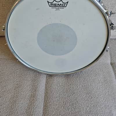 Ludwig L-404 Acrolite 5x14" 8-Lug Aluminum Snare Drum with Rounded Blue/Olive Badge 1979 - 1993 - Gray image 6