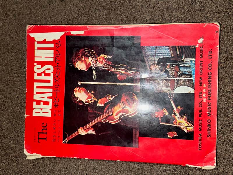Used Vintage The Beatles Hits English & Japanese Addition Sheet Music Book Shinko Music Publishing image 1