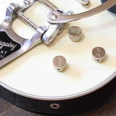 Unplayed! 2020 Gretsch G6128TDS-PE-LIV Player’s Edition Jet Lotus Ivory DS w/ Bigsby + COA OHSC image 6