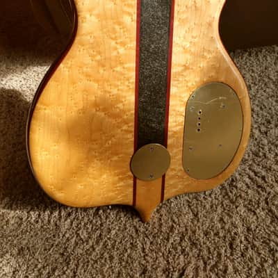Alembic Series II 4 string bass guitar 1982 Birdseye maple lefty left handed image 2