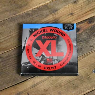 D'Addario EXL157 Nickel Wound Baritone Electric Guitar Strings 14-68 image 1