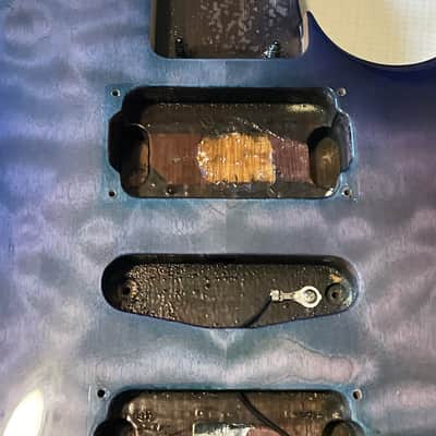 2007 Korean Korean Ibanez S470DXQM Blue Moon Burst Guitar Body ZR Tremolo Ready image 7