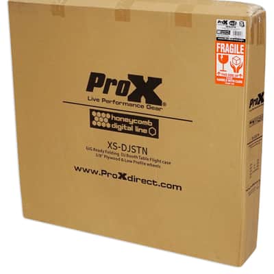 ProX XS-DJSTN Foldout Mobile DJ Combo Table Desk Facade w/ Wheels+Cup Holder image 11