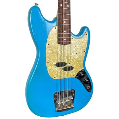 Fender Japan Mustang Bass 1997-2000 - Blue Repaint image 2