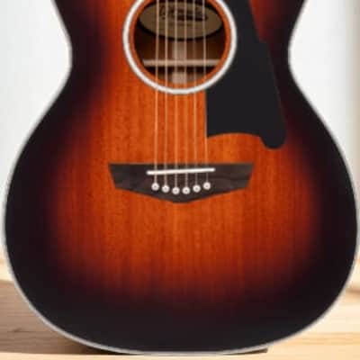 D'Angelico Excel Tammany Acoustic-Electric Guitar â€“ Mahogany Burst, Solid Sitka Spruce Top, Fishman Sonitone image 2