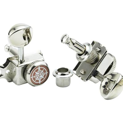 Guyker 6 Inline Vintage Guitar Lock String Tuners – Locking Tuning Key Pegs Machine Heads Replacement Parts for ST TL Style Electric, Folk or Acoustic Guitars – Nickel image 6