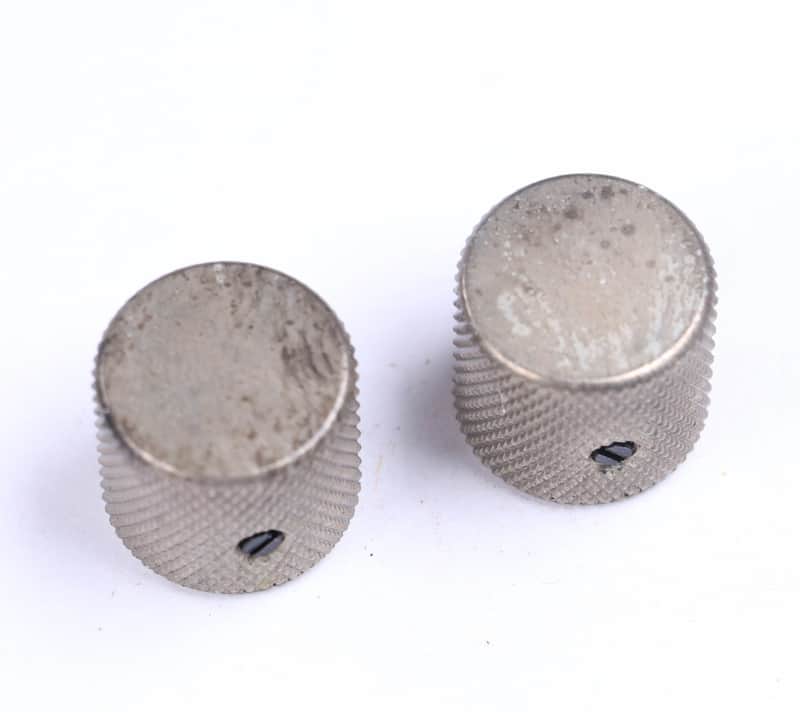 AGP ™ - Aged Telecaster ® Relic Barrel Flat Top Nickel Knobs Set Screw for 6.35mm (1/4") Solid Shaft Pots #3252628 image 1
