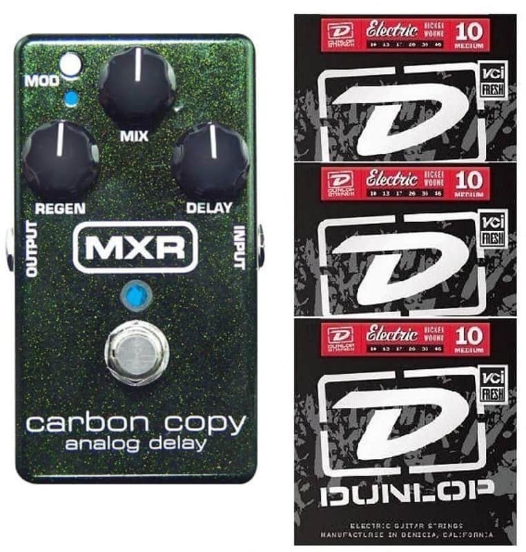 MXR Carbon Copy Analog Delay Guitar Effects Pedal M169 600ms Delay Time M-169 ( 3 STRING SETS ) image 1