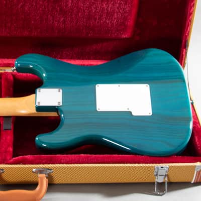 2019 Fender Japan MIJ Michiya Haruhata Stratocaster Caribbean Blue Transparent Tweed HSC image 7