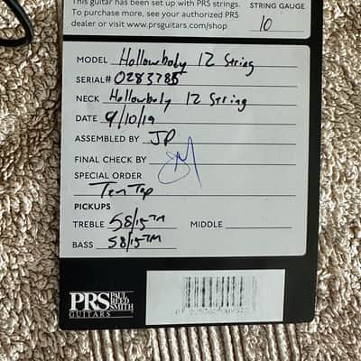 PRS Hollowbody 12 String & Case 2019 - Violet 10 Top. image 15