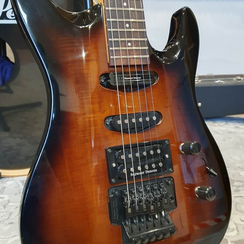 Aria Pro II Magna series MA28-SB 90 - Sunburst komplett aufbereitet Seymour Duncan Pickups image 1