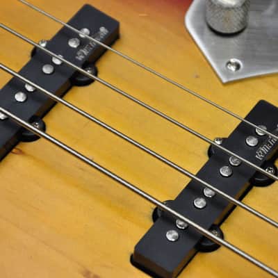 Vintage VJ74 Icon Fretless Bass - Sunset Sunburst image 7