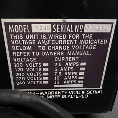 BGW MODEL 500D, Power Amplifier, Power output: 200 watts per channel into 8Ω (stereo), 501 watts into 8Ω (mono) image 7