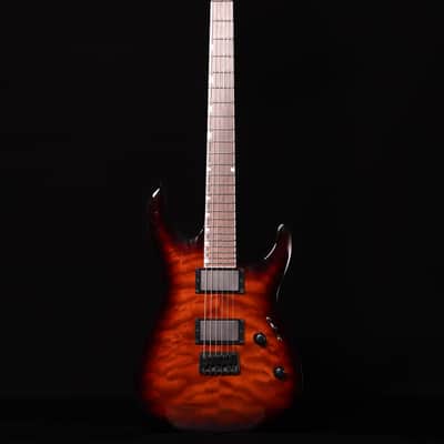 ESP LTD MH-200HTQM, Dark Brown Sunburst image 5