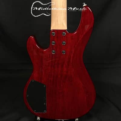 G&L Tribute L-2500 - 5-String Active Bass Guitar - Red Burst Finish image 6