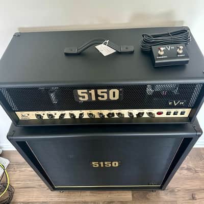 EVH EVH 5150 Iconic Series EL34 80-watt Amplifier Head and 4x12 Cabinet 2025 - Black image 2