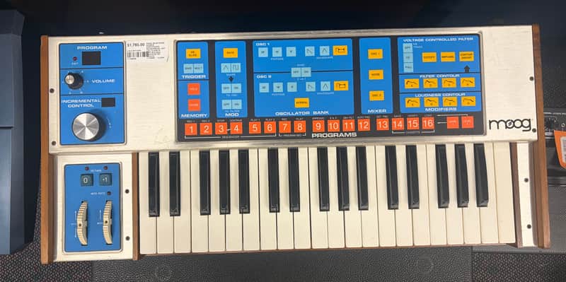Moog Source Monophonic Analog Synthesizer with Patch Memory 1981 - 1985 - Blue