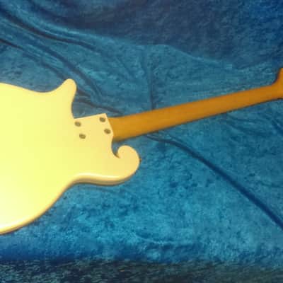 Premier Scroll Bass 1960's Orange Sparkle Binding DeArmond P'up Univox Made NYC *RARE* MAKE OFFER image 8
