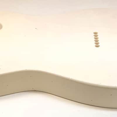 4lbs 2oz BloomDoom Nitro Lacquer Aged Relic White Blonde LEFTY T-Style Vintage Guitar Body image 10