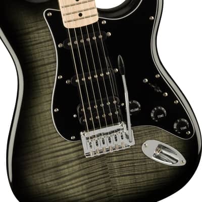 SQUIER - Affinity Series Stratocaster FMT HSS  Maple Fingerboard  Black Pickguard  Black Burst - 0378153539 image 3