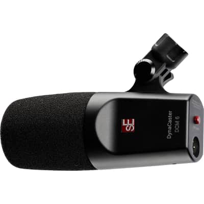 SE Electronics DynaCaster DCM6 All-Purpose Dynamic Broadcast Microphone Cardioid w/ built-in +30dB Gain Mic Pre image 2