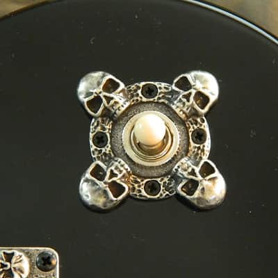 Skull Pewter Skull 3 Way Toggle Switch Cover Plate - Pewter image 1