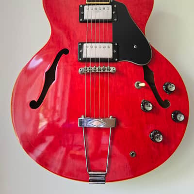 Luxor ES-335 Style Hollowbody – MIJ Lawsuit Era – Cherry Red – Professional Setup image 5