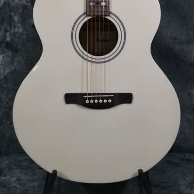 Ibanez  AJ70M2E Jumbo Acoustic-Electric Guitar Pearl White w/ FREE Same Day Shipping image 1