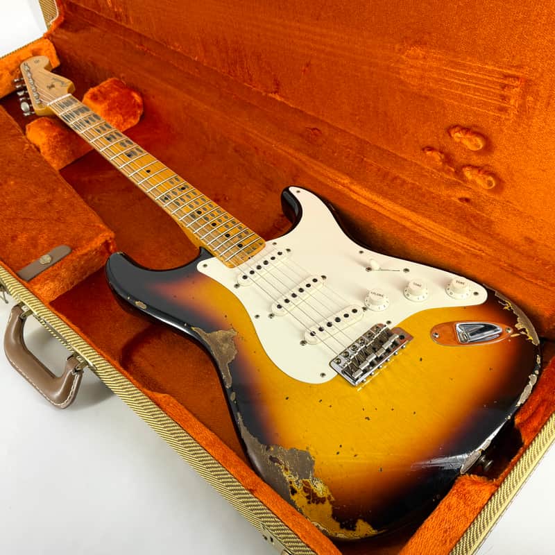 2023 Fender Custom Shop ’56 Heavy Relic Stratocaster – 3 Tone Sunburst image 1