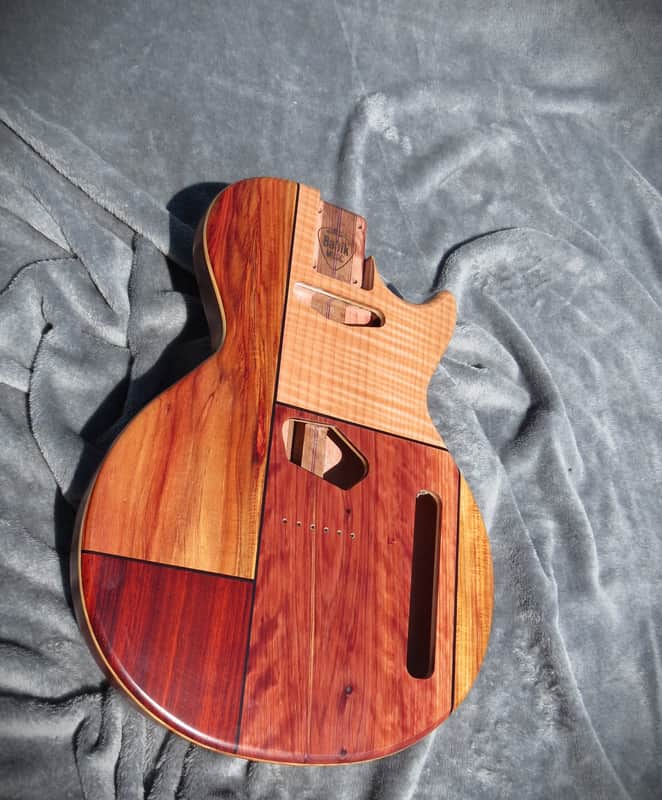 Babik Custom Telecaster Style body, Les Paul shape, Canary wood on Cedar, Light Weight, Handmade 2026 image 1