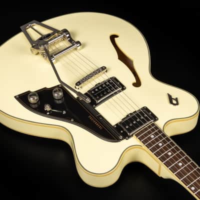 2018 Duesenberg Fullerton CC - Vintage White | German Semi-Hollow Thinline Tremolo P90 Pickup PLEK | CoA OHSC image 8