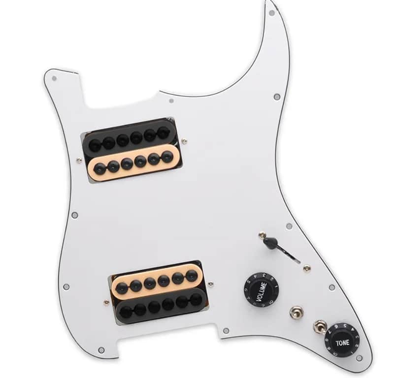 DOUBLE HUMBUCKER SPLIT COIL LOADED PICKGUARD STRATS image 1