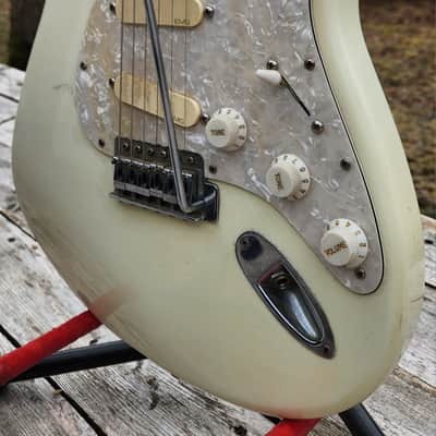 Fender Transitional Period (MIJ to MIM) Fujigen Stratocaster Olympic White 1990 MIM image 4