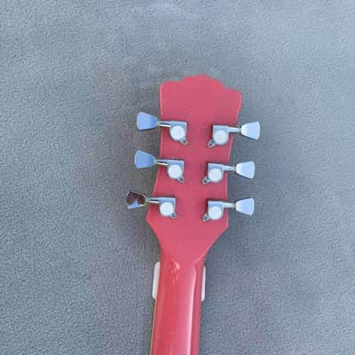 Pink 36 Inch Luna Folk Acoustic Guitar, Spruce Top Body, Mahogany Neck image 5