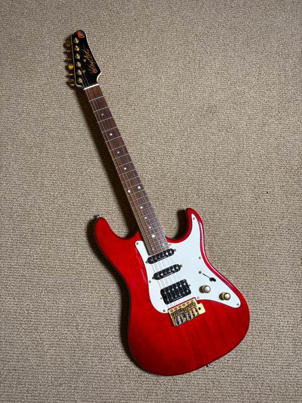 Valley Arts California Pro 90's Electric Guitar S-Shaped Red image 1