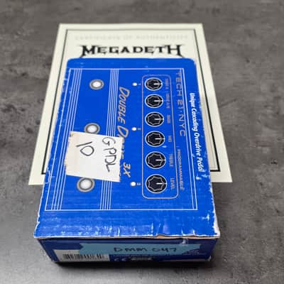 DAVE MUSTAINE'S MEGADETH Studio Album Recorded Tech 21 Double Drive 3x Unique Cascading Overdrive Guitar Pedal Artist Owned by Dave Mustaine Signed COA image 7