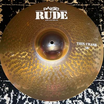 Paiste 16" RUDE Thin Crash Cymbal - Raw image 1