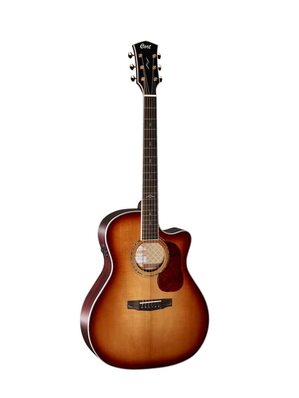 Cort GOLD A8 LB | Gold Series A8 Grand Auditorium Acoustic / Electric Cutaway Guitar. Light Burst. New with Full Warranty! image 1