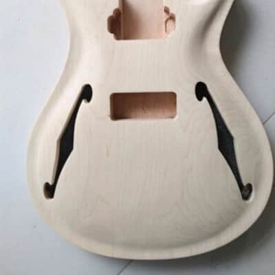 Paul Reed Smith Style Kit Clone/copy Custom 22 Semi Hollow 2016 Maple Top Raw Mahagony Back image 4