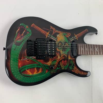 ESP George Lynch GL Black w/ Skulls & Snakes Graphic Electric Guitar New w/ Case - Skull -In Stock! image 12