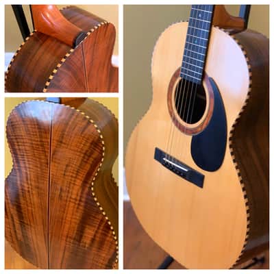Insanely Gorgeous Hand-Made Small Jumbo Acoustic (Spruce/Claro Walnut) image 3