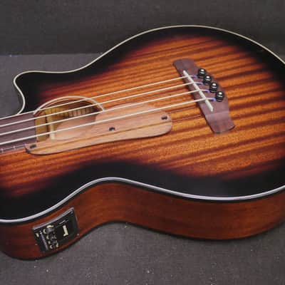Ibanez AEGB24FE MHS Compact Size FRETLESS Acoustic-Electric Bass Guitar with Finger Rest image 2