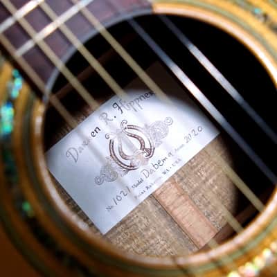 2020 Hippner Dabema Acoustic Steel String Guitar Auditorium - OM with Fishman Sonitone Pickup image 10