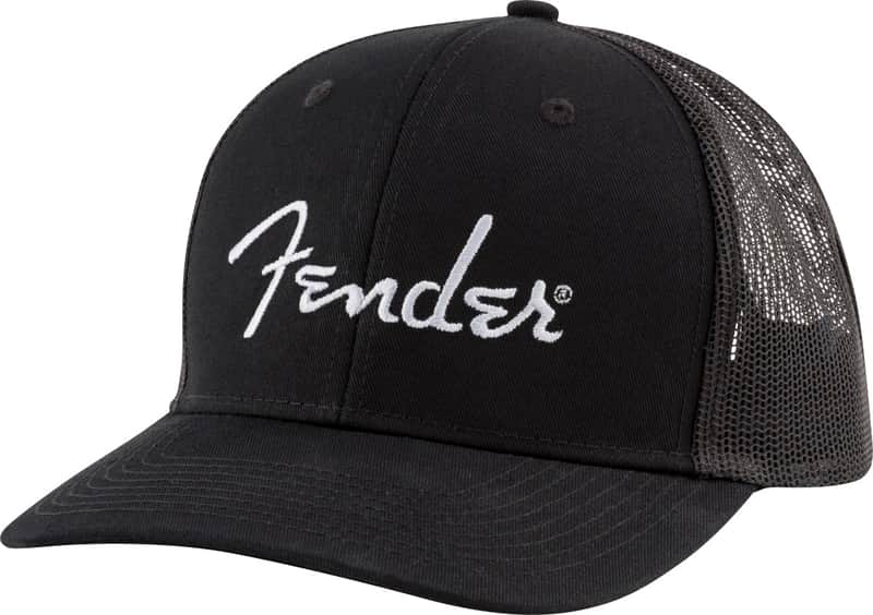 Fender Silver Logo Snapback Hat - BLACK, 912-2421-100 image 1