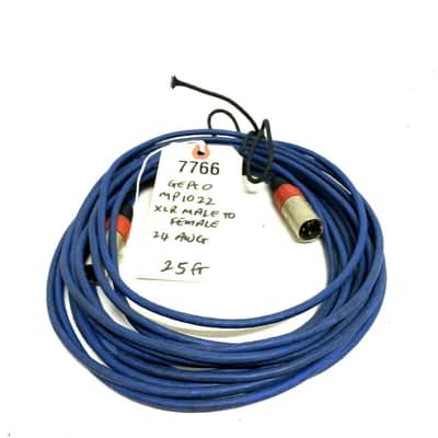 Gepco/Neutrik MP1022 24 AWG 25' Blue Xlr Male to Xlr Female Cable #7766 (One) image 1