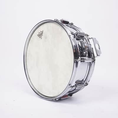 ROGERS DYNASONIC CHROME OVER BRASS SNARE DRUM (MADE IN ENGLAND)-14" x 5" image 6