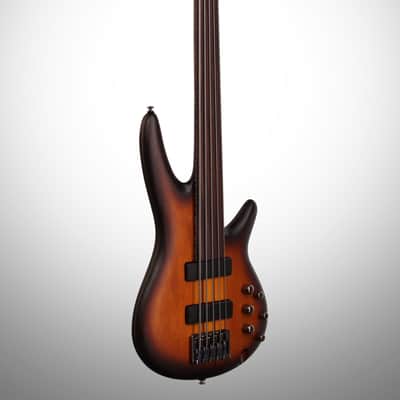 Ibanez SRF705 Portamento Fretless Electric Bass, 5-String - Brown Burst, Open Box (Very Good) image 5