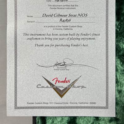 2008 Fender Custom Shop David Gilmour Stratocaster Black w/ COA image 18