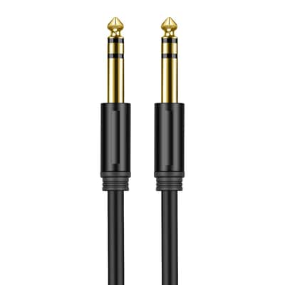 10 Foot 6.35mm 1/4" Male TRS to 6.35mm 1/4" Male TRS Audio Patch Cord, 1/4 TRS Instrument Cable for Guitar, Keyboard image 2