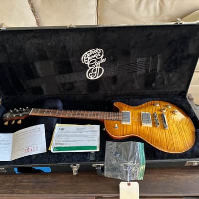 Patrick James Eggle Macon Carved Top SC - Brazilian Board - Faded Gold Burst image 2